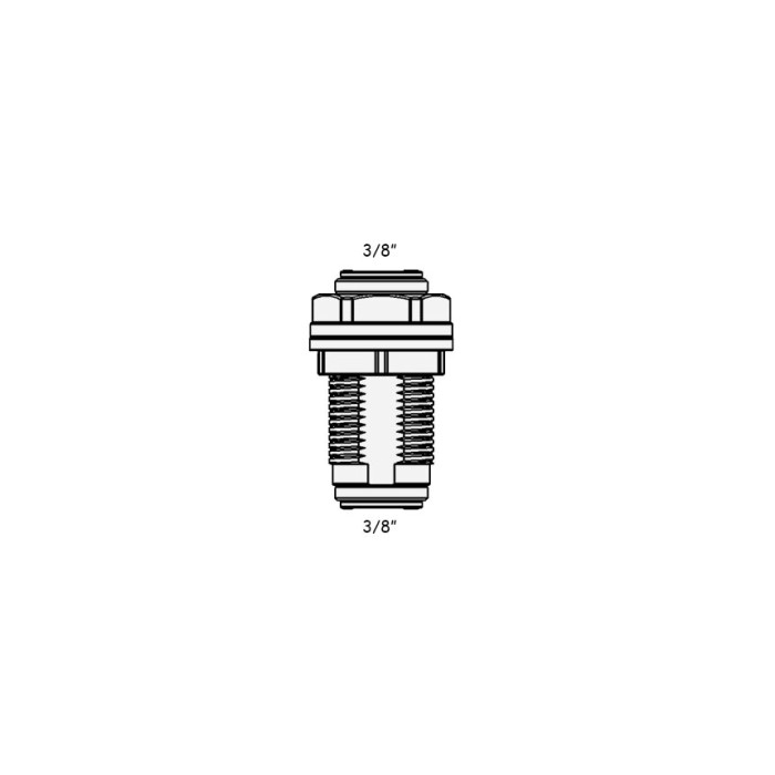 1807-B /6BU6 Фітинг прямий (трубка - трубка) 3/8-3/8