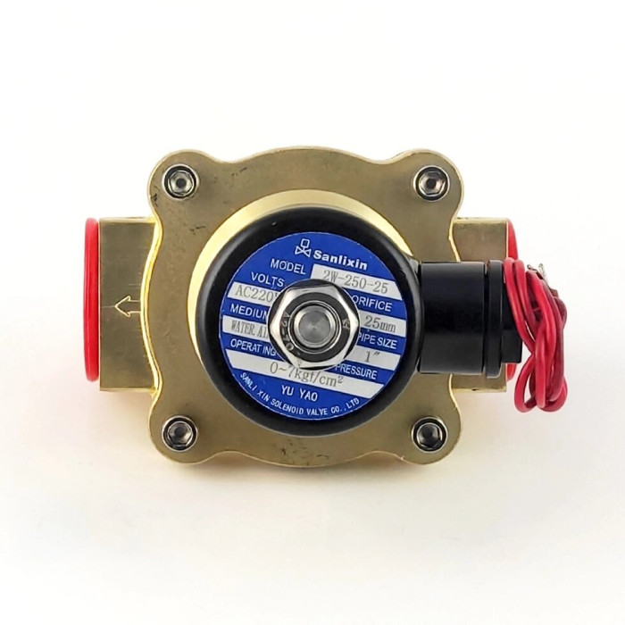 Нормально закритий клапан прямої дії 1 Sanlixin 2W-250-25C EPDM AC220v 0-7 bar