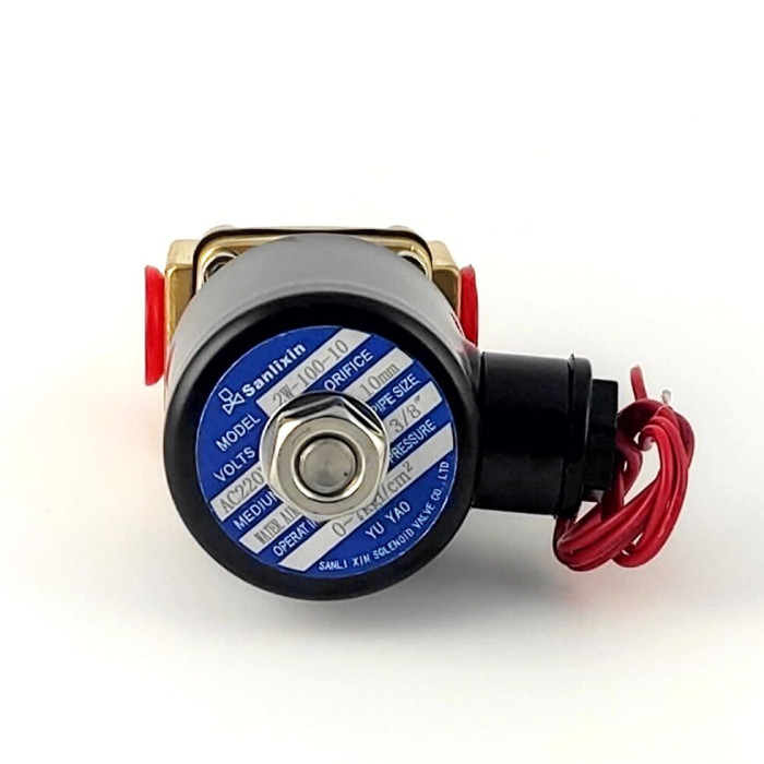 Нормально закритий клапан прямої дії 3/8 Sanlixin 2W-100-10C EPDM AC220v 0-7 bar