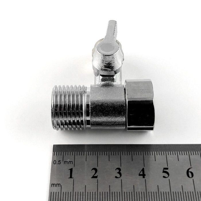 Адаптер+кульовий вентиль 3/8" (AD-4BC-3W/BV-3BC-CH) латунь