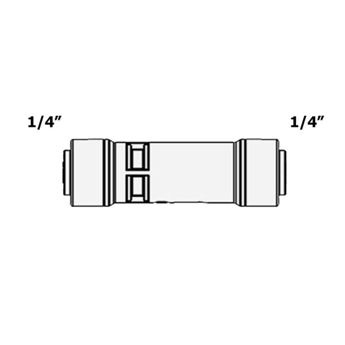 CV-06-14P-EZ (Organic) Зворотній клапан прямий (трубка 1/4" - трубка 1/4")