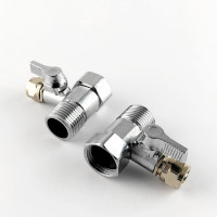 Адаптер+шаровый вентиль 3/8" (AD-4BC-3W/BV-3BC-CH) латунь