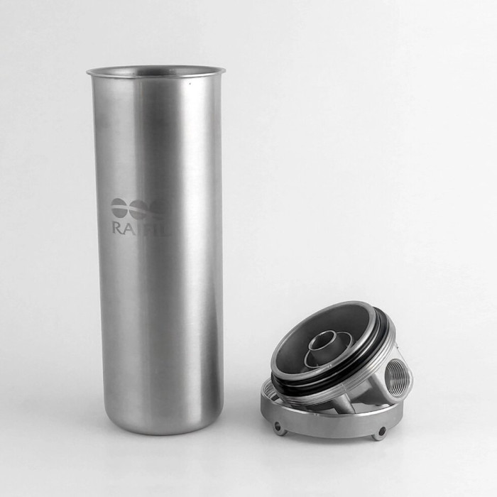 Корпус фільтра Slim 10" HMS-10B 3/4" нержавіюча сталь (в комплекті ключ, кронштейн, саморізи)