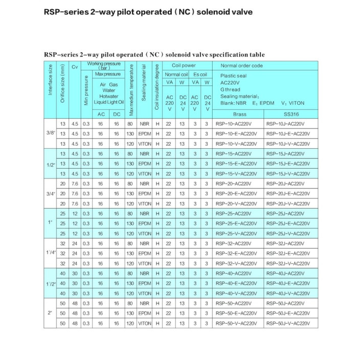 Нормально закритий клапан косвеної дії 1,25" RSP-32-E-AC220V 0,3-16 bar