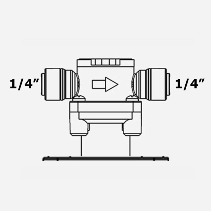 LD WLWT1 ( Organic) Контролер витоку води (трубка 1/4" - трубка 1/4")