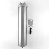 Корпус фильтра Big Blue 20 HMF-20D 1" нержавеющая сталь с дренажным подключением 1/2"