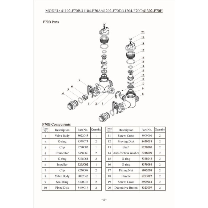 O-ring 8378064 байпас, підключення 3/4 для (F65/F117/ADQ-1"/ADQB-1")